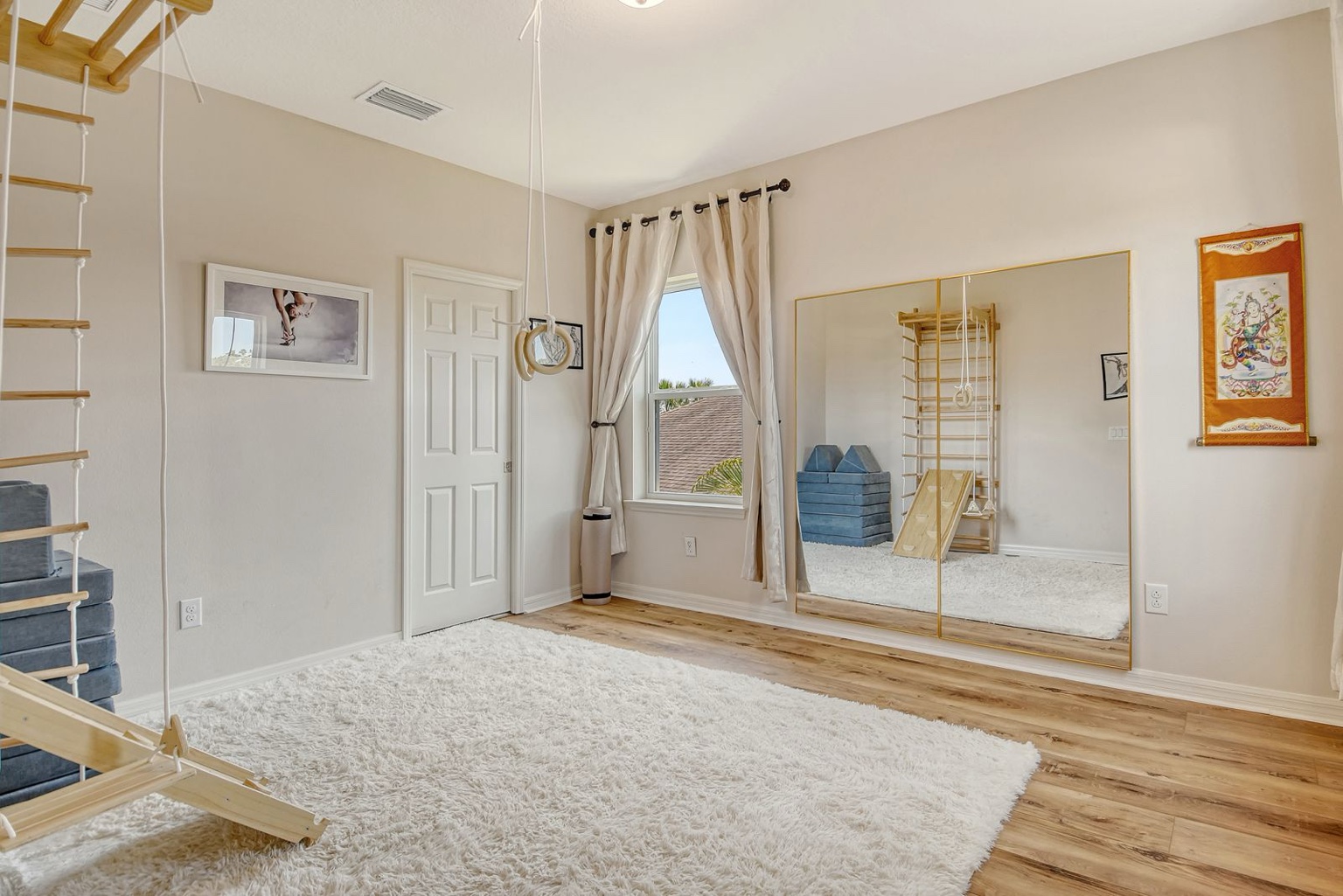 The Sarasota retreat's dedicated flexibility and contortion training room